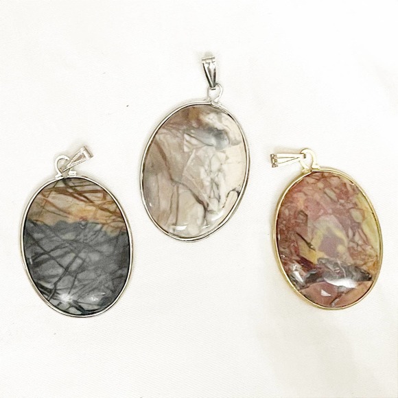 Jewelry - Lot of 3 Stone Pendants